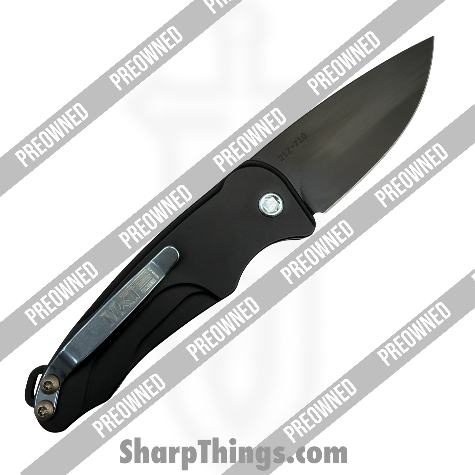 Medford Knife and Tool - POMKA394PQ-42AB-T2C2-Q4 - Preowned Smooth Criminal Auto - Automatic Knife - S45VN Coated Drop Point - Aluminum - Black|Blue - Image 2