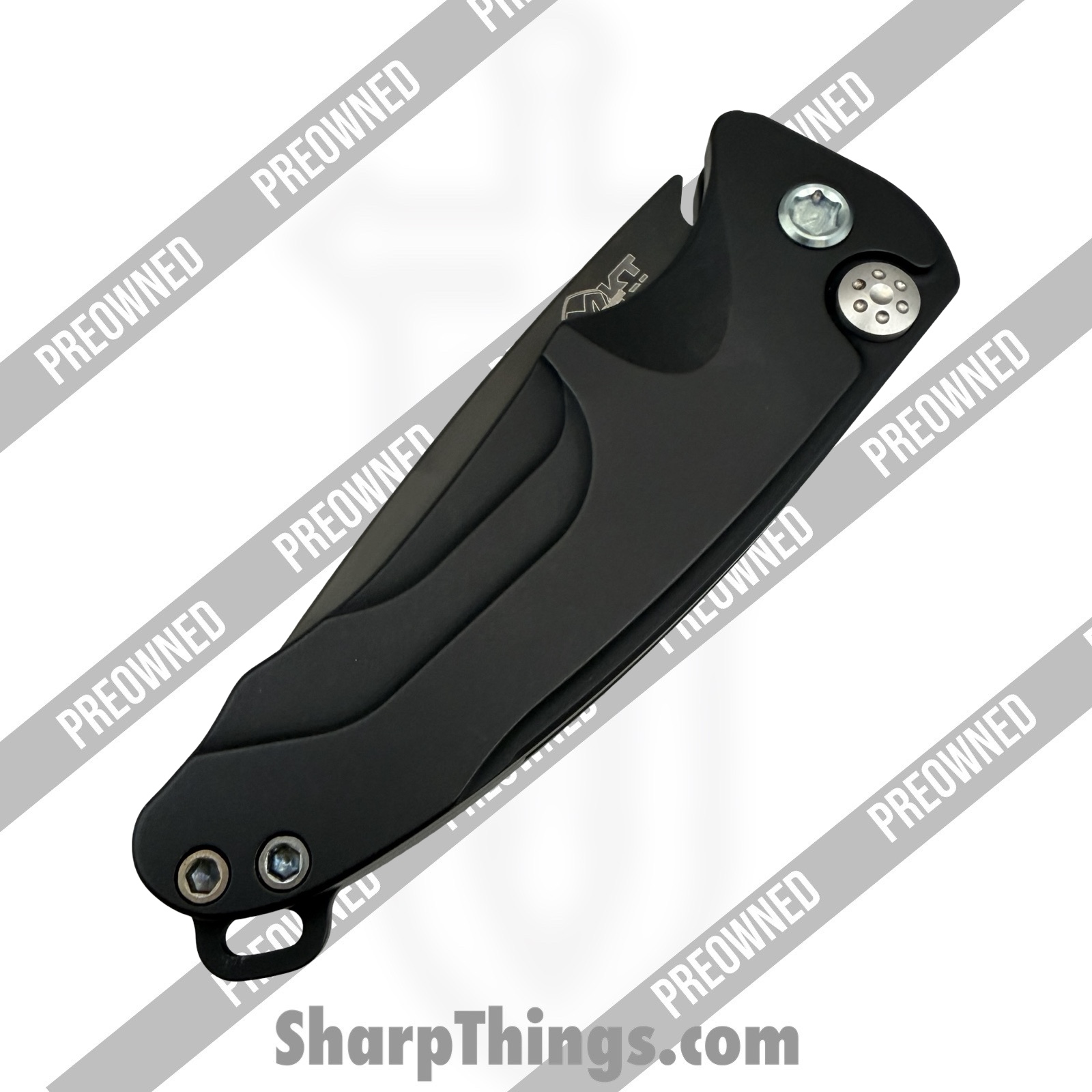 Medford Knife and Tool - POMKA394PQ-42AB-T2C2-Q4 - Preowned Smooth Criminal Auto - Automatic Knife - S45VN Coated Drop Point - Aluminum - Black|Blue - Image 3