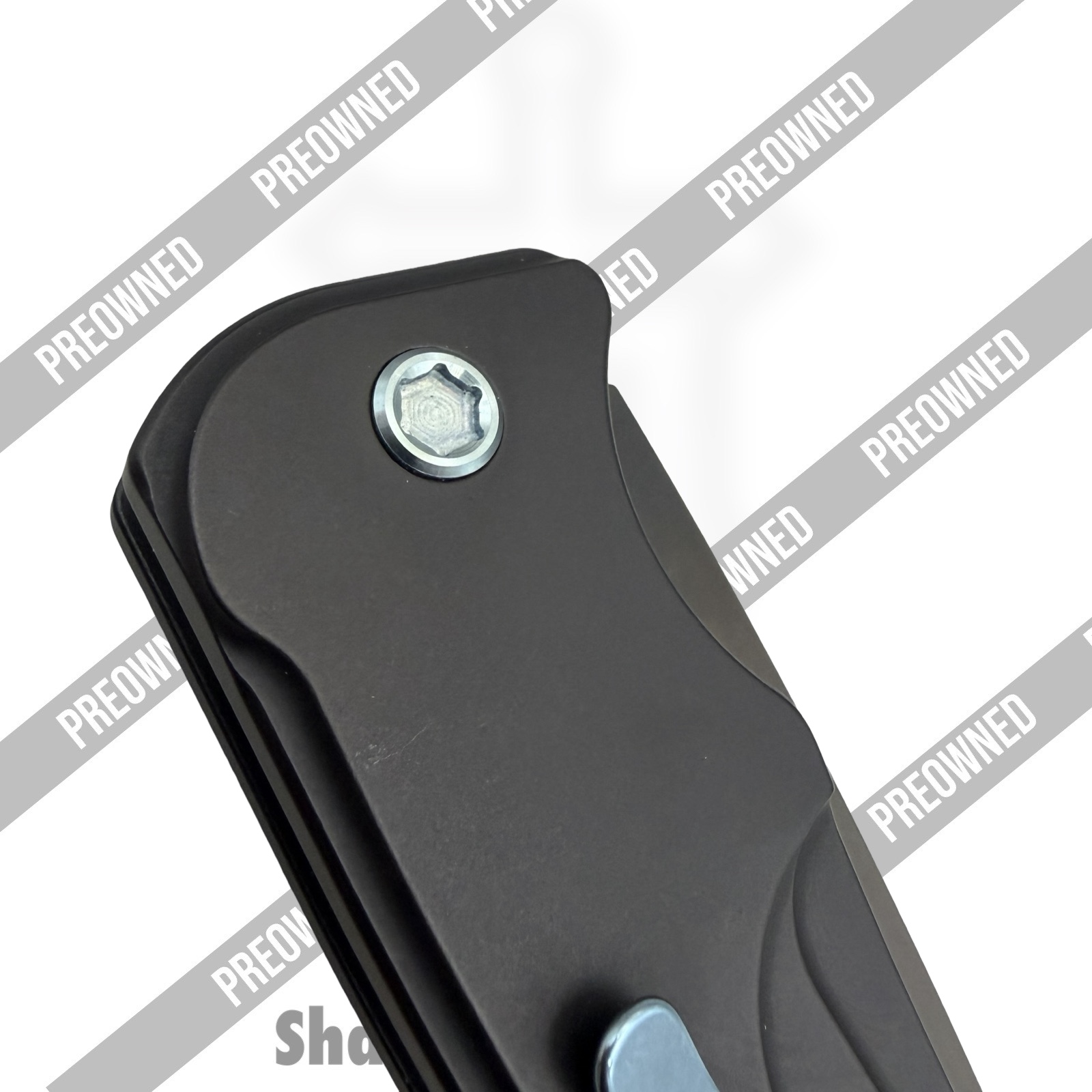 Medford Knife and Tool - POMKA394PQ-42AB-T2C2-Q4 - Preowned Smooth Criminal Auto - Automatic Knife - S45VN Coated Drop Point - Aluminum - Black|Blue - Image 9
