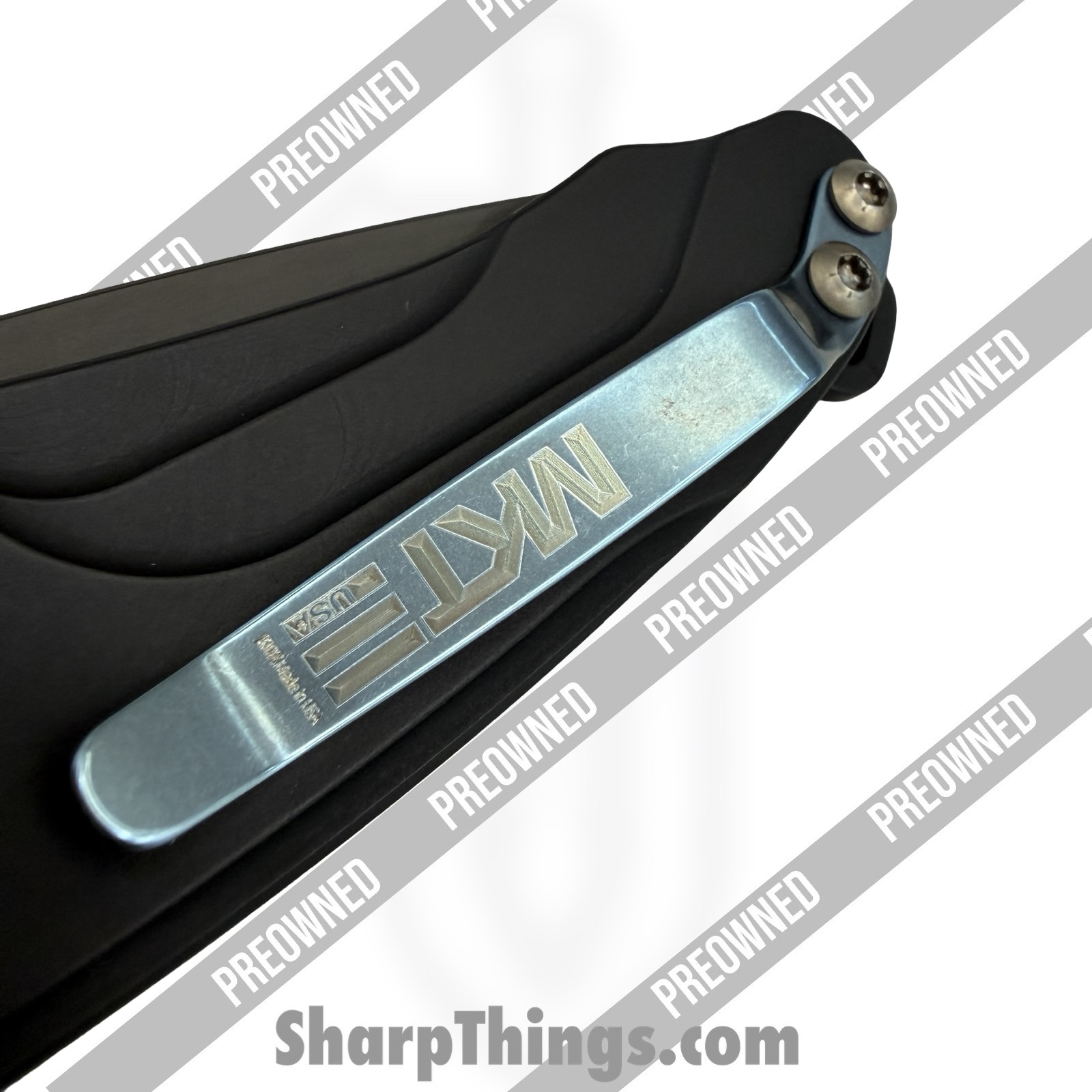Medford Knife and Tool - POMKA394PQ-42AB-T2C2-Q4 - Preowned Smooth Criminal Auto - Automatic Knife - S45VN Coated Drop Point - Aluminum - Black|Blue - Image 8