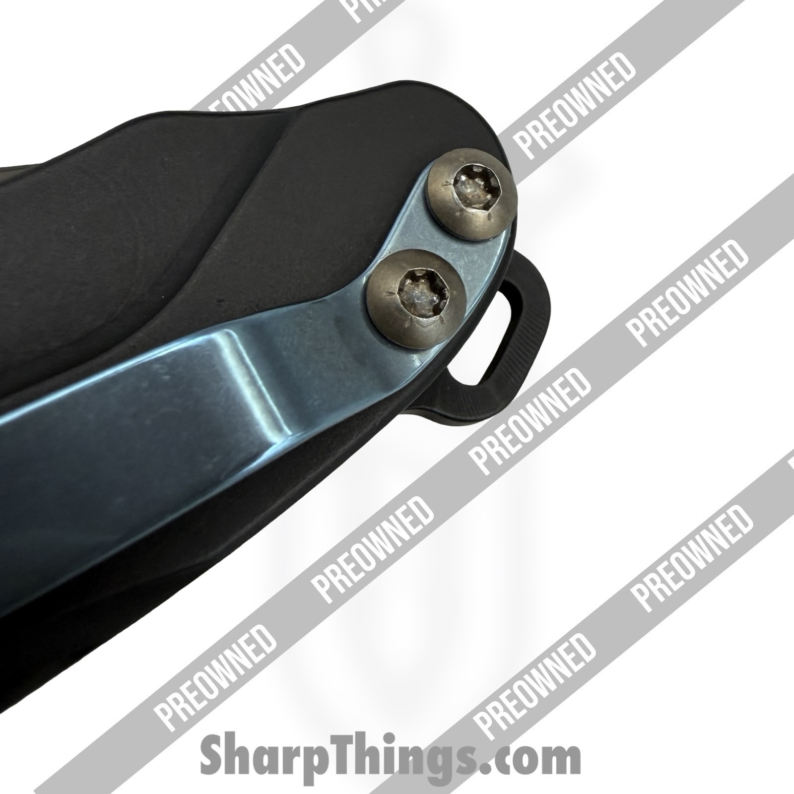 Medford Knife and Tool - POMKA394PQ-42AB-T2C2-Q4 - Preowned Smooth Criminal Auto - Automatic Knife - S45VN Coated Drop Point - Aluminum - Black|Blue - Image 7