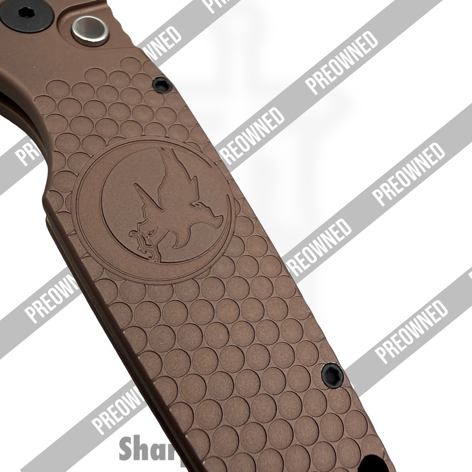 Protech - POTR-3.04 - Preowned TR-3 Sandhawk - Automatic Knife - CPM MagnaCut Bronzed Spear Point - Aluminum - Brown - Image 6