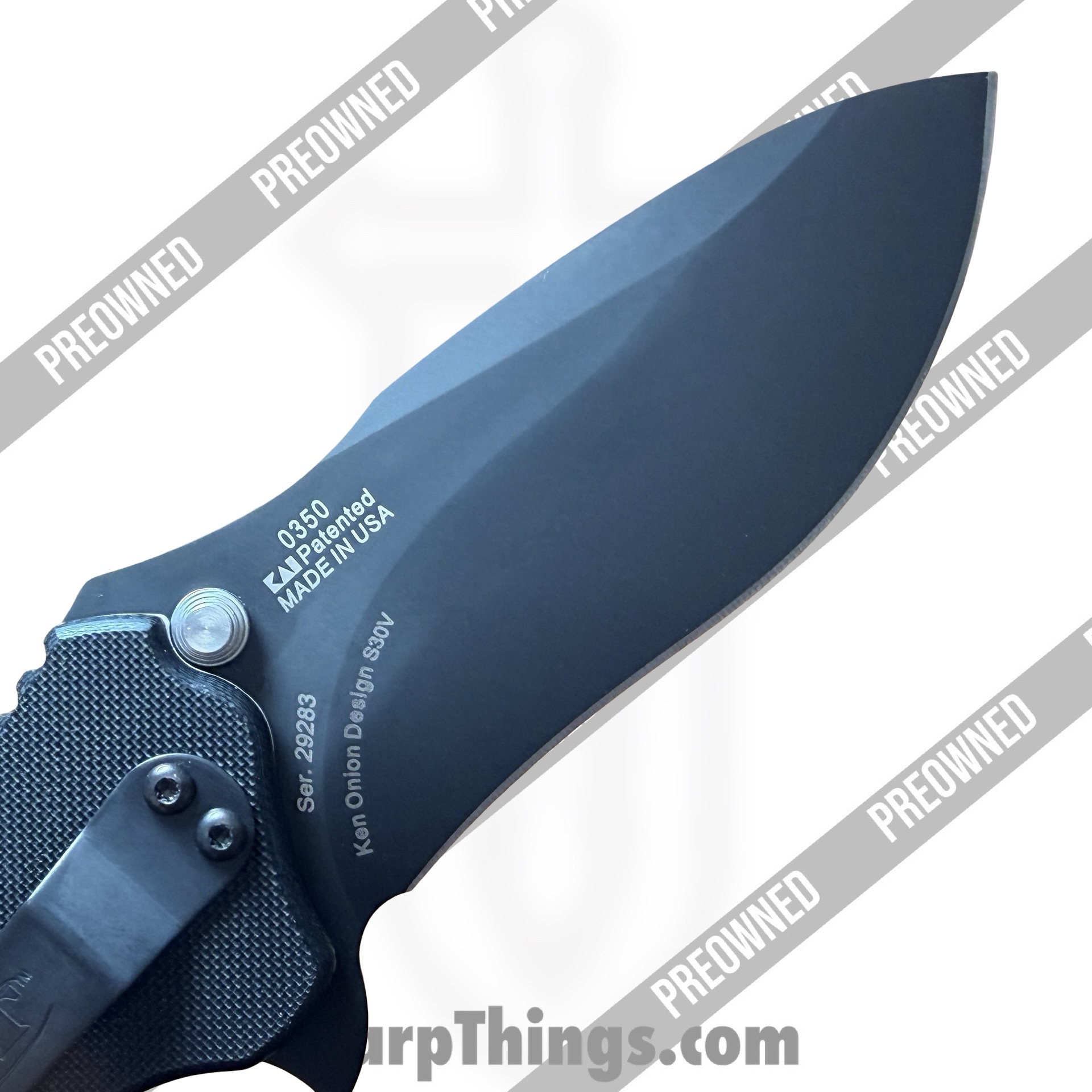 Zero Tolerance - POZT0350 - Preowned 0350 - Folding Knife - S30V DLC Drop Point - G10 - Black - Image 9
