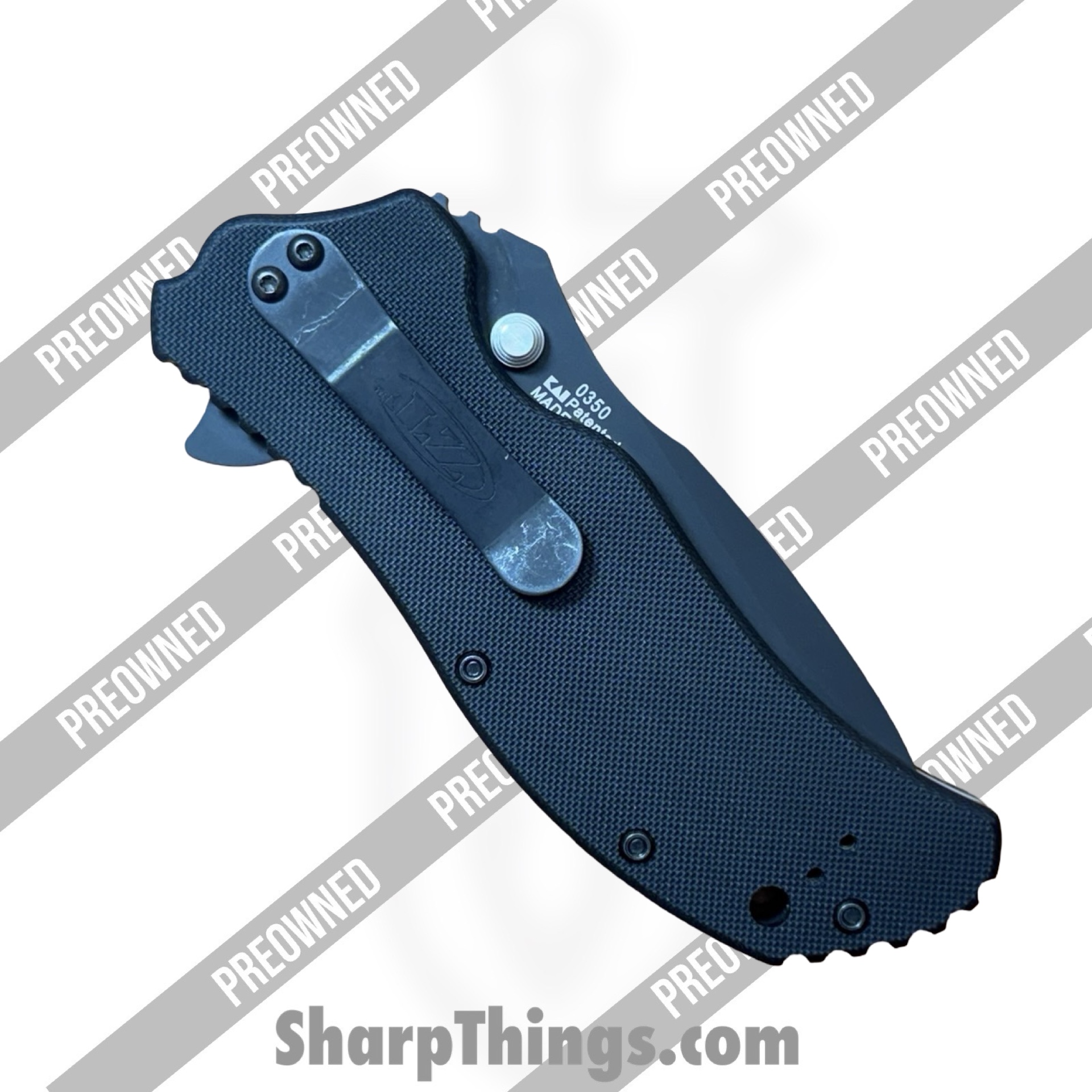 Zero Tolerance - POZT0350 - Preowned 0350 - Folding Knife - S30V DLC Drop Point - G10 - Black - Image 5