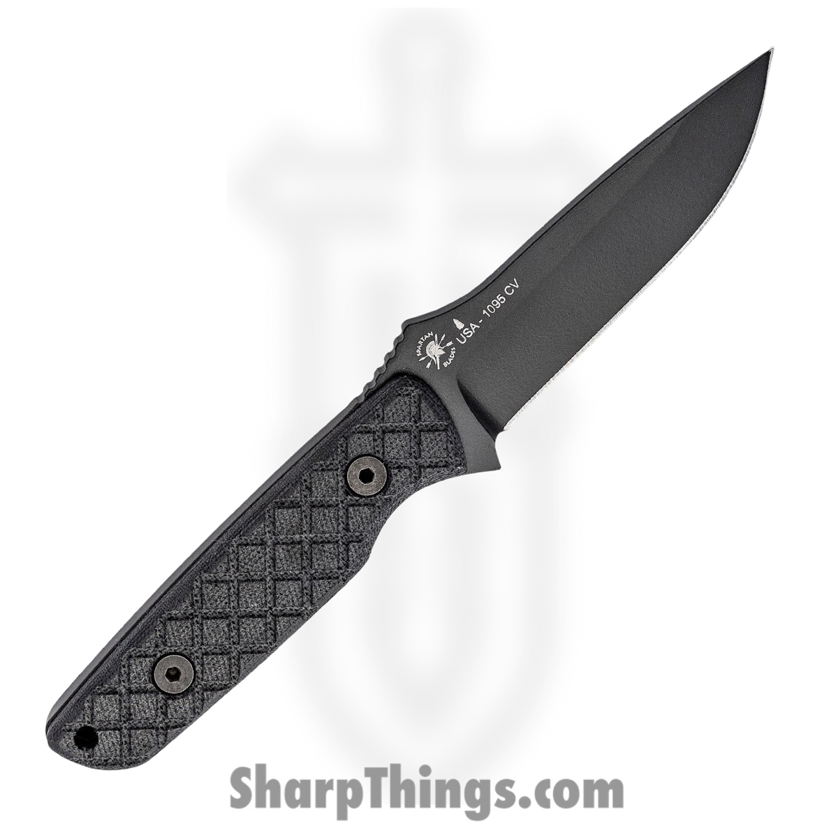 Spartan Blades - SBSL004BKBK - Alala - Fixed Blade Knife - 1095 Cro-Van Coated Drop Point - Canvas Micarta - Black - Image 2