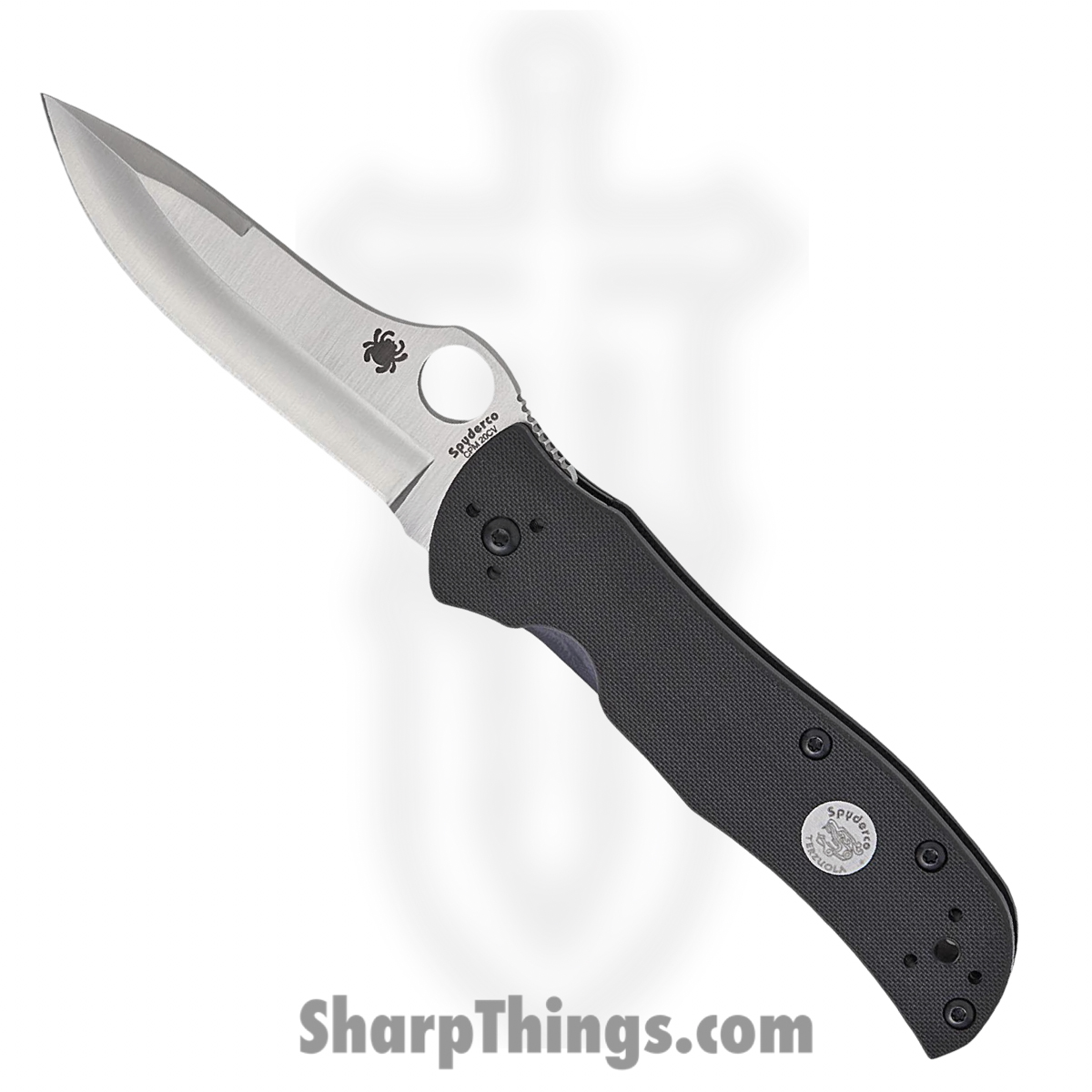 Spyderco - SC55G20CVP - Starmate - Folding Knife - CPM 20CV Satin Modified Clip Point - G10 - Black