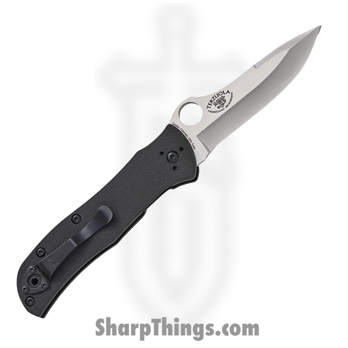 Spyderco - SC55G20CVP - Starmate - Folding Knife - CPM 20CV Satin Modified Clip Point - G10 - Black - Image 2