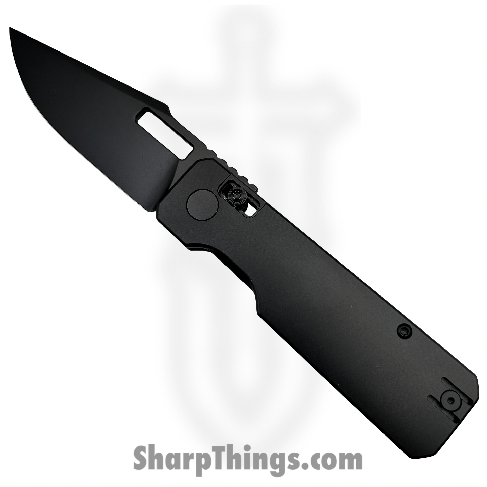 Vero Engineering - VE-AuBkBkDP - Aura - Folding Knife - 14C28N Coated Drop Point - Aluminum - Black