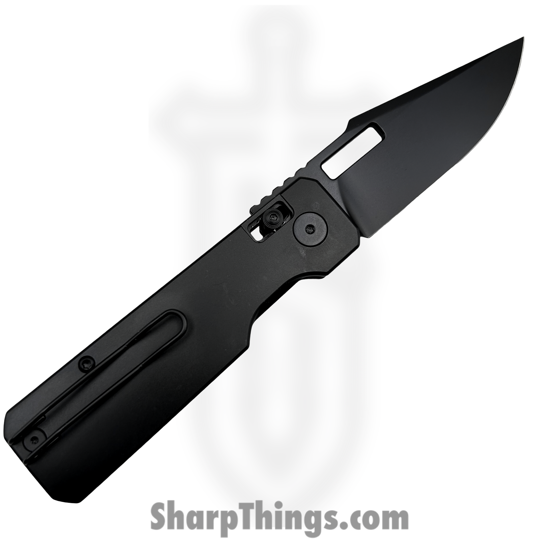 Vero Engineering - VE-AuBkBkDP - Aura - Folding Knife - 14C28N Coated Drop Point - Aluminum - Black - Image 2