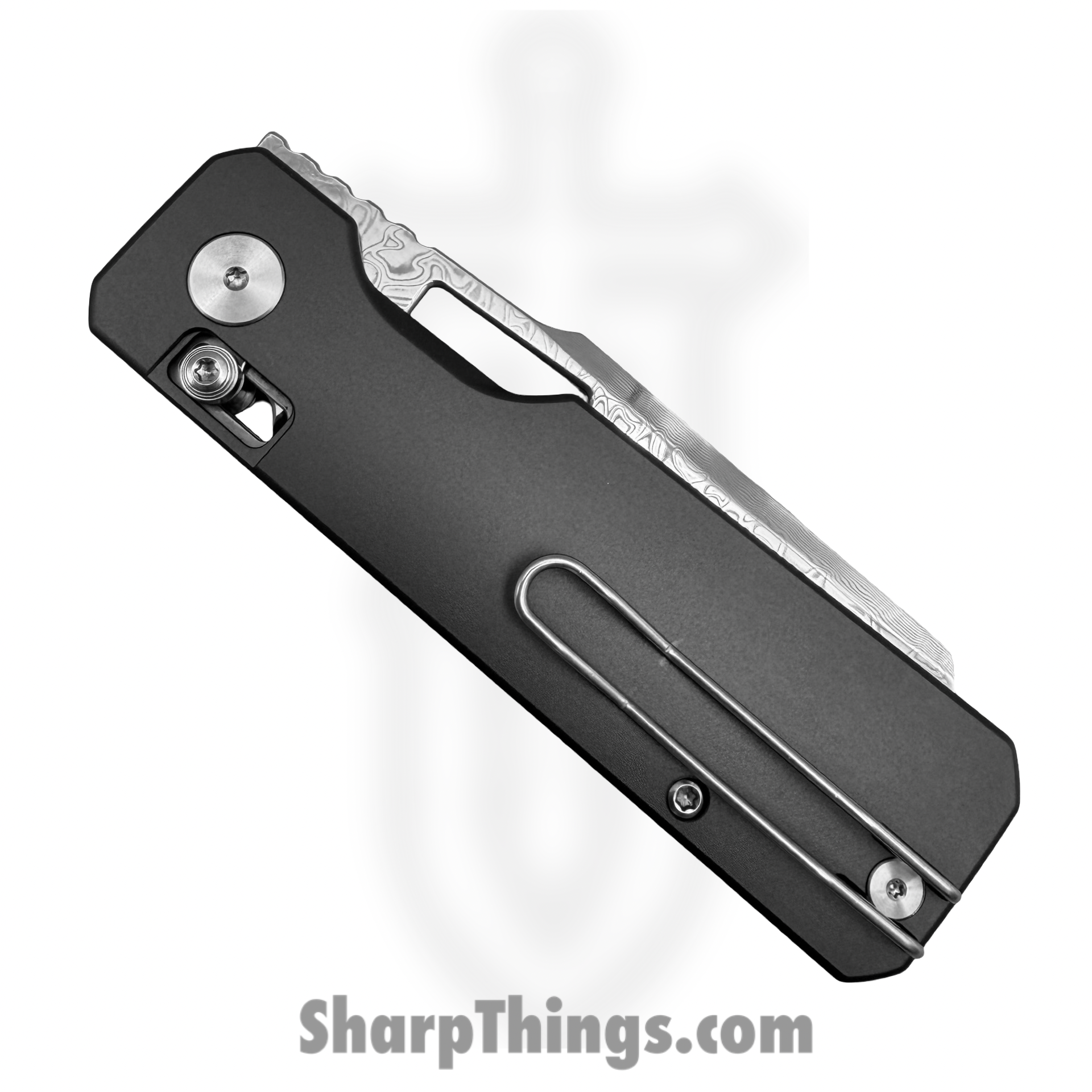Vero Engineering - VE-AuDMGrty - Aura - Folding Knife - Damascus Talon - Aluminum - Grey - Image 5