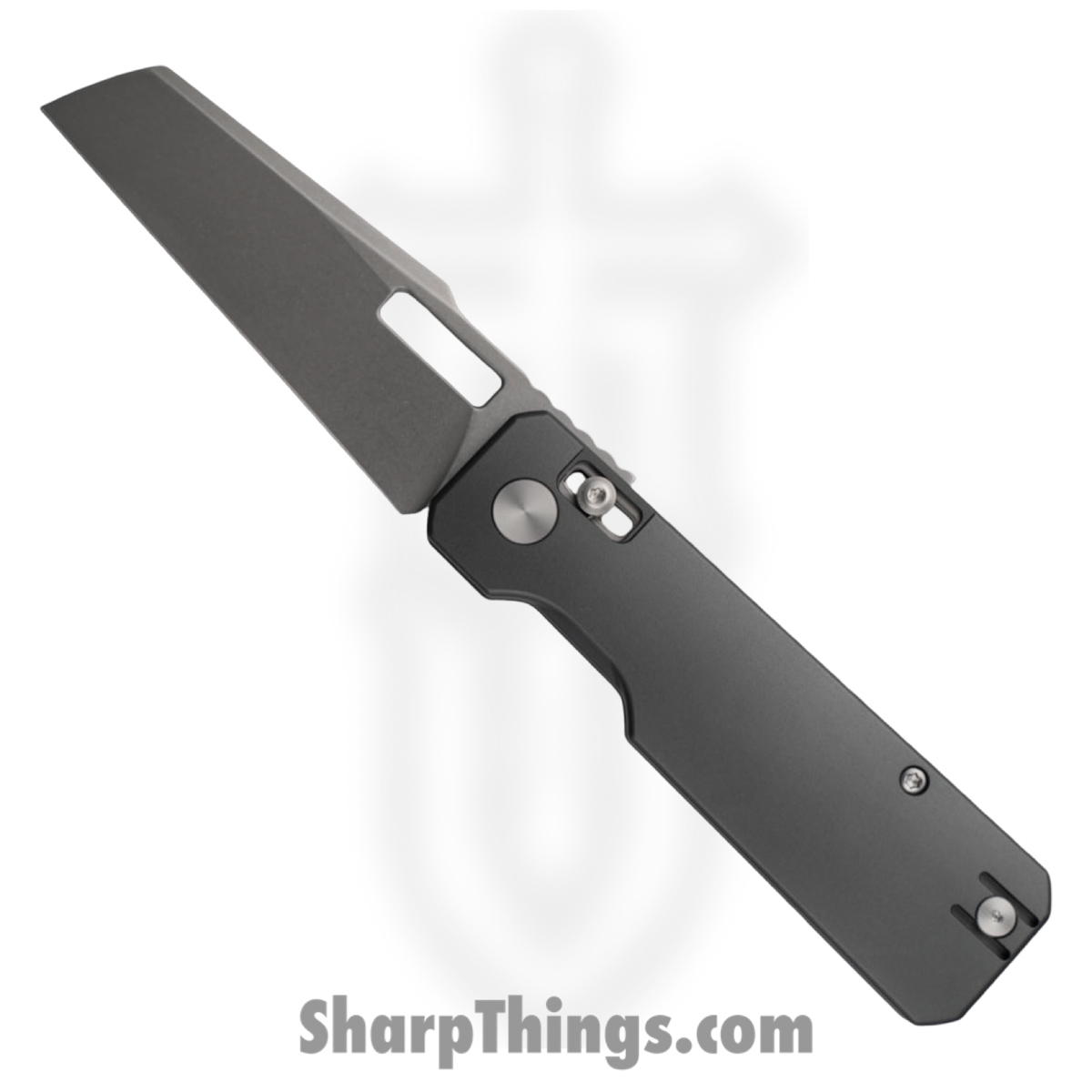 Vero Engineering - VE-AuSWGrTA - Aura - Folding Knife - 14C28N Stonewash Talon - Aluminum - Grey