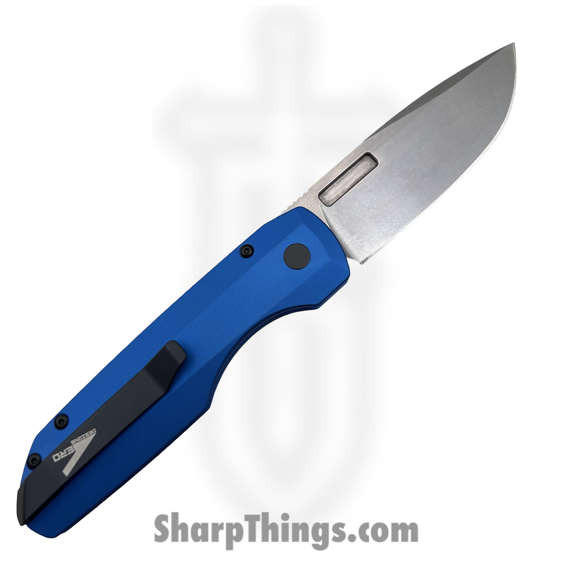 ProTech - VERO2101-Blue MM - Vero Synapse 2 - Automatic Knife - CPM MagnaMax Stonewash Spear Point - Aluminum - Blue - Image 2