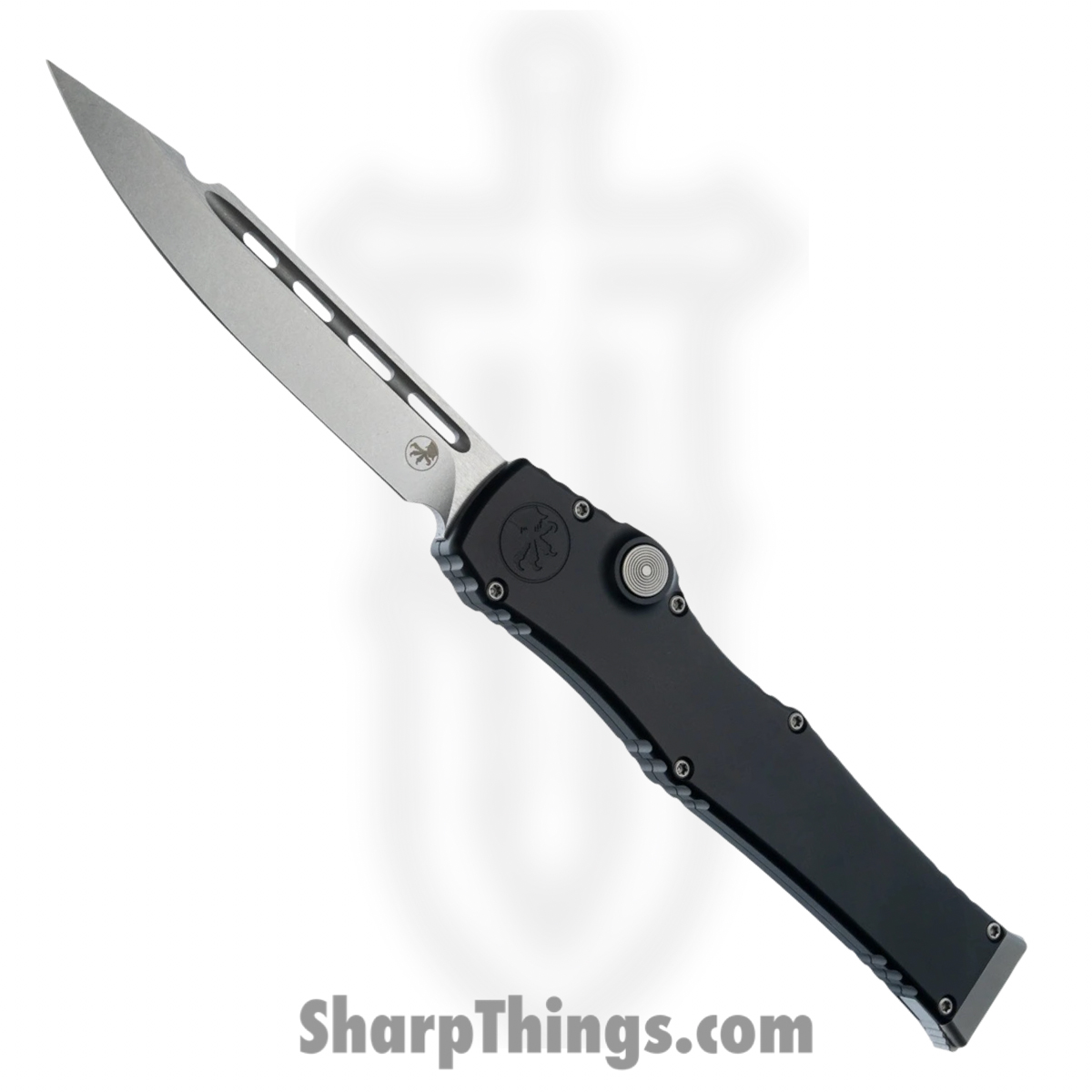 Microtech - 1350-10MS1 - Halo VII Marfione Select - OTF Auto - M390MK Stonewash Clip Point - Aluminum - Black