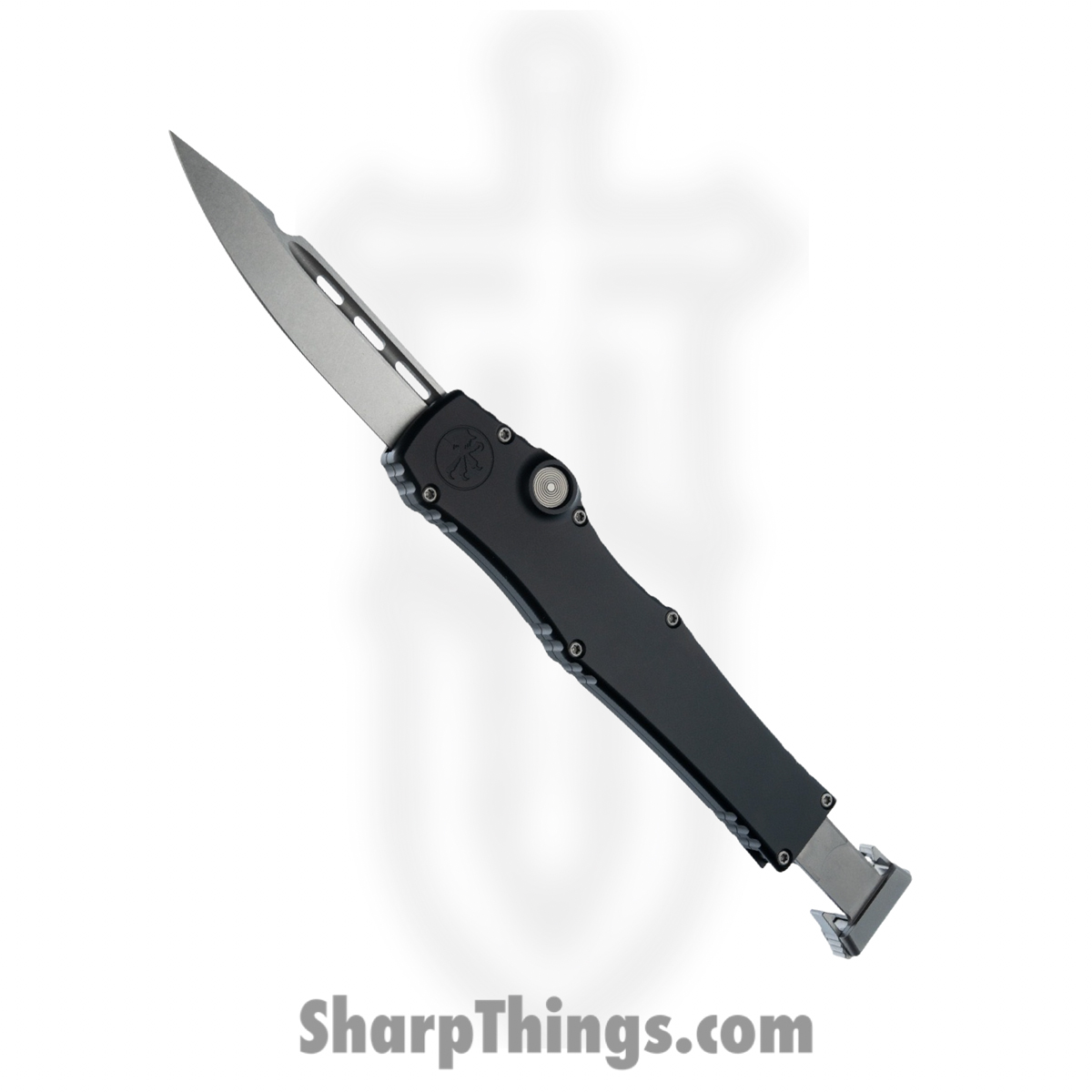 Microtech - 1350-10MS1 - Halo VII Marfione Select - OTF Auto - M390MK Stonewash Clip Point - Aluminum - Black - Image 3