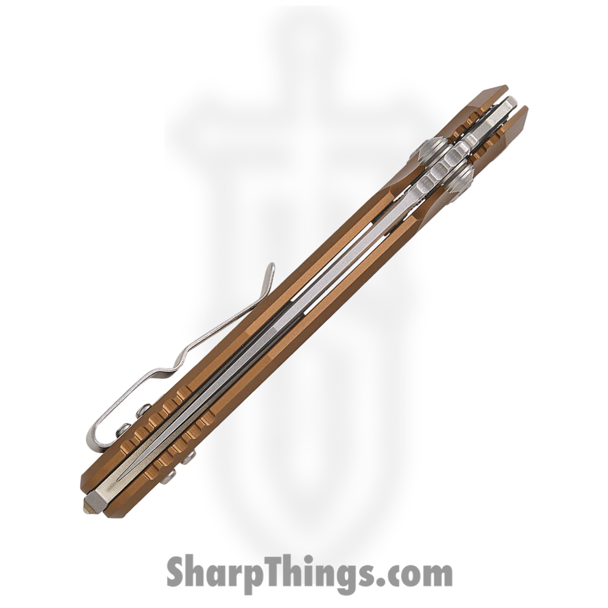 Microtech - 160RL-10FRTA - Socom - Folding Knife - M390MK Stonewash Clip Point - Frag Aluminum - Tan - Image 5