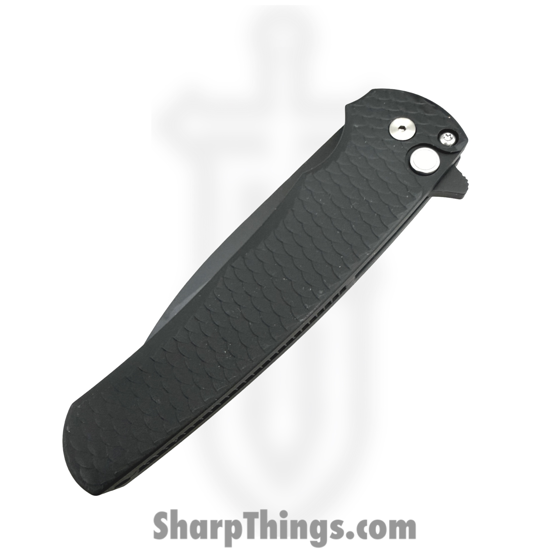 ProTech - 5336-LTD - Malibu Limited - Folding Knife - MagnaMax Coated Wharncliffe - "Dragon Scale" Aluminum - Black - Image 2
