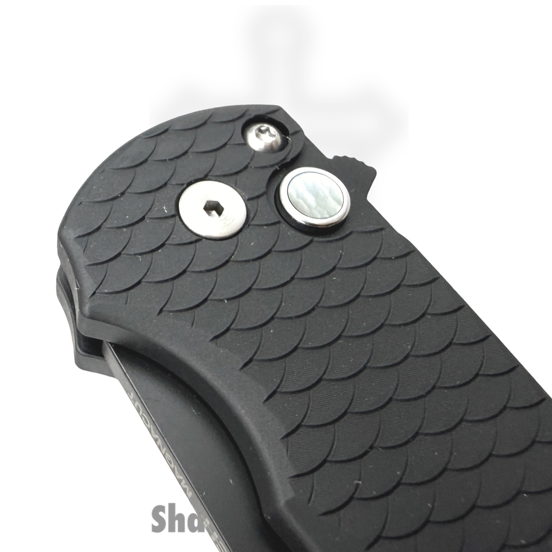 ProTech - 5336-LTD - Malibu Limited - Folding Knife - MagnaMax Coated Wharncliffe - "Dragon Scale" Aluminum - Black - Image 4