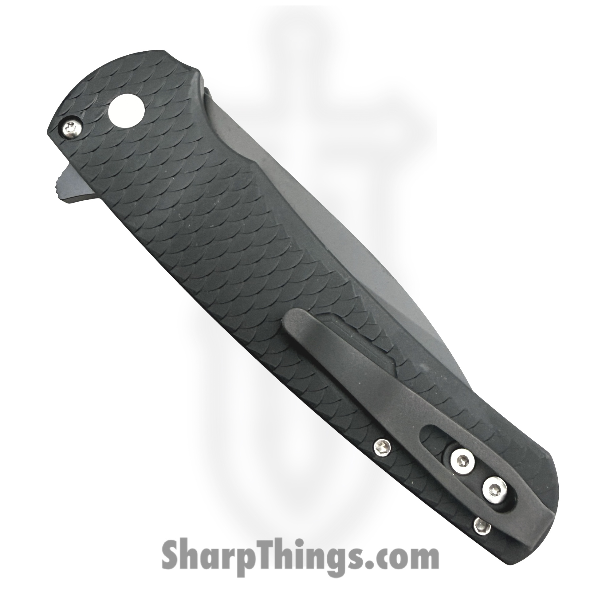 ProTech - 5336-LTD - Malibu Limited - Folding Knife - MagnaMax Coated Wharncliffe - "Dragon Scale" Aluminum - Black - Image 5