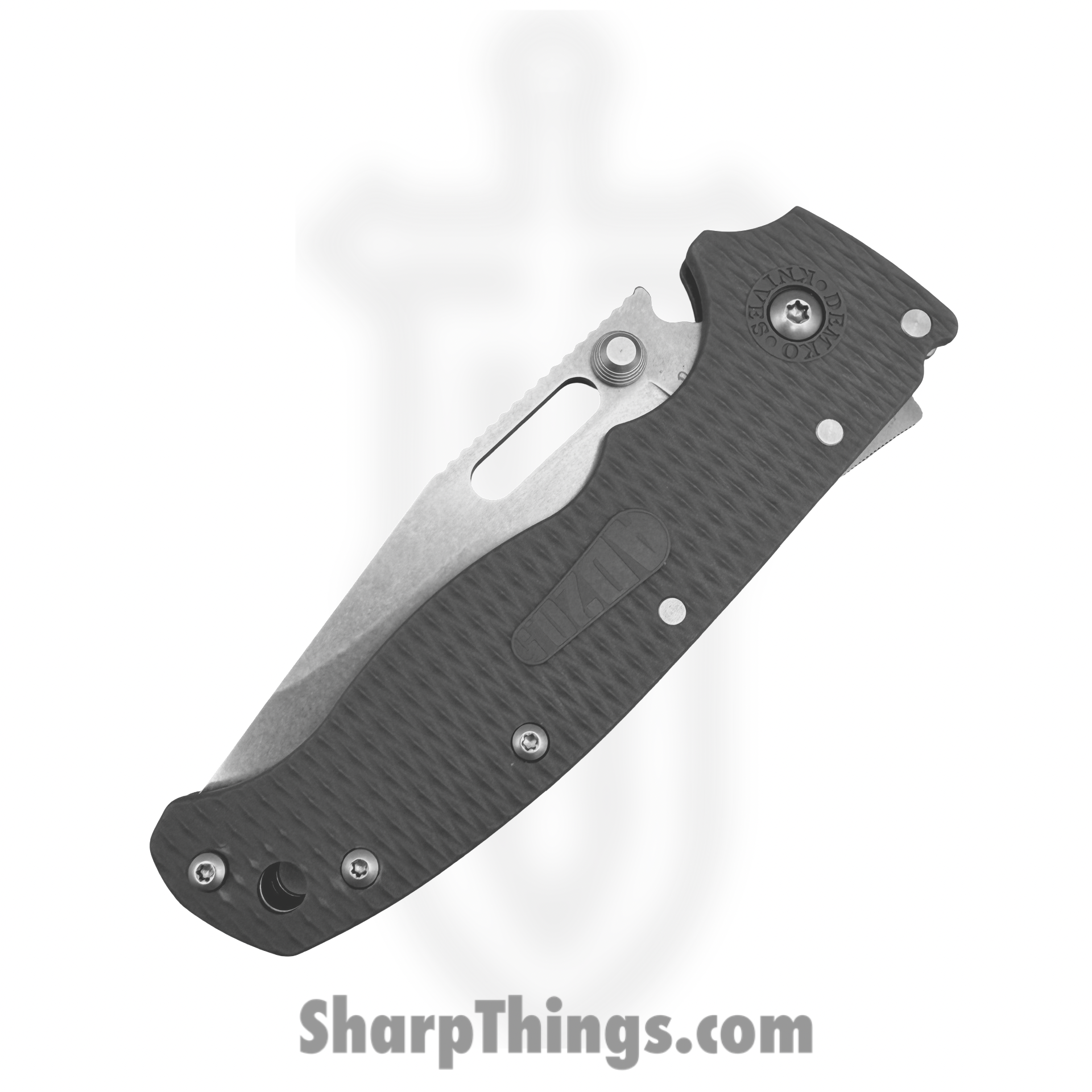 Demko Knives - DEMAD20F2102 - AD 20.5 - Folding Knife - AUS-10A Stonewash Clip Point - Grivory - Grey - Image 4