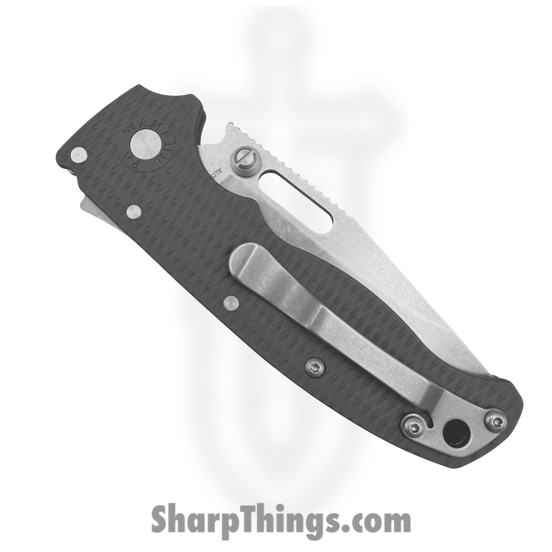 Demko Knives - DEMAD20F2102 - AD 20.5 - Folding Knife - AUS-10A Stonewash Clip Point - Grivory - Grey - Image 3