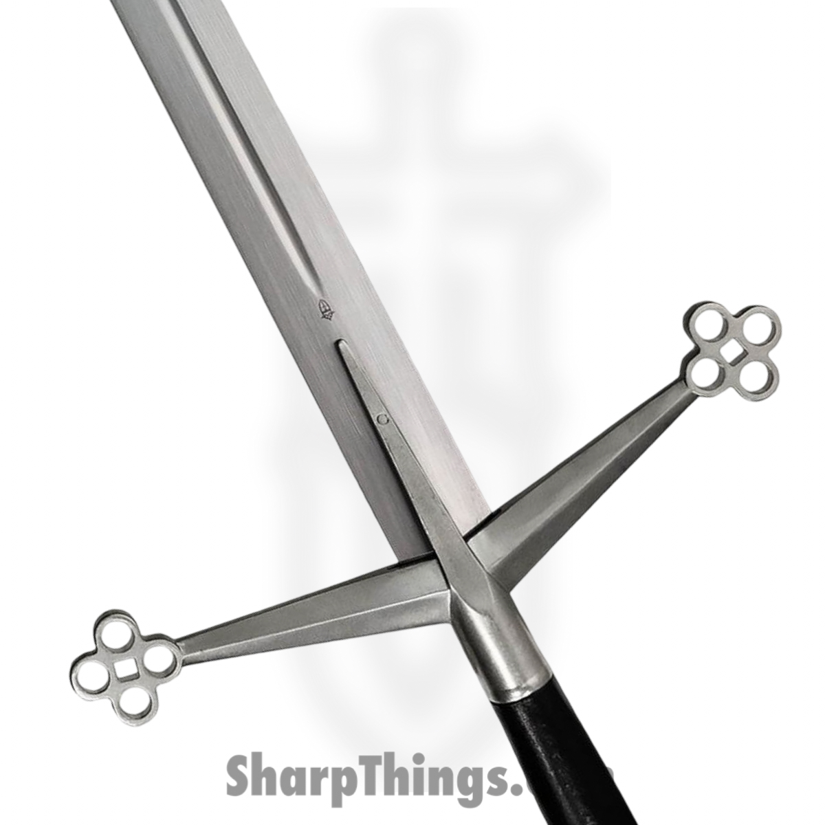 Kingston Arms - KIN36131 - Scottish Claymore - Fixed Blade Knife - 65Mn Satin Sword - Leather Wrapped - Black - Image 3