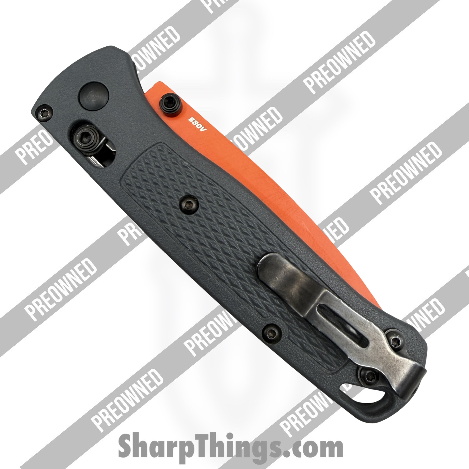 Benchmade - POBB-29 - Preowned Bugout BassPro/Cabelas Excl. 535OR-2103 - Folding Knife - S30V Orange Cerakote Drop Point - Polymer - Grey - Image 5