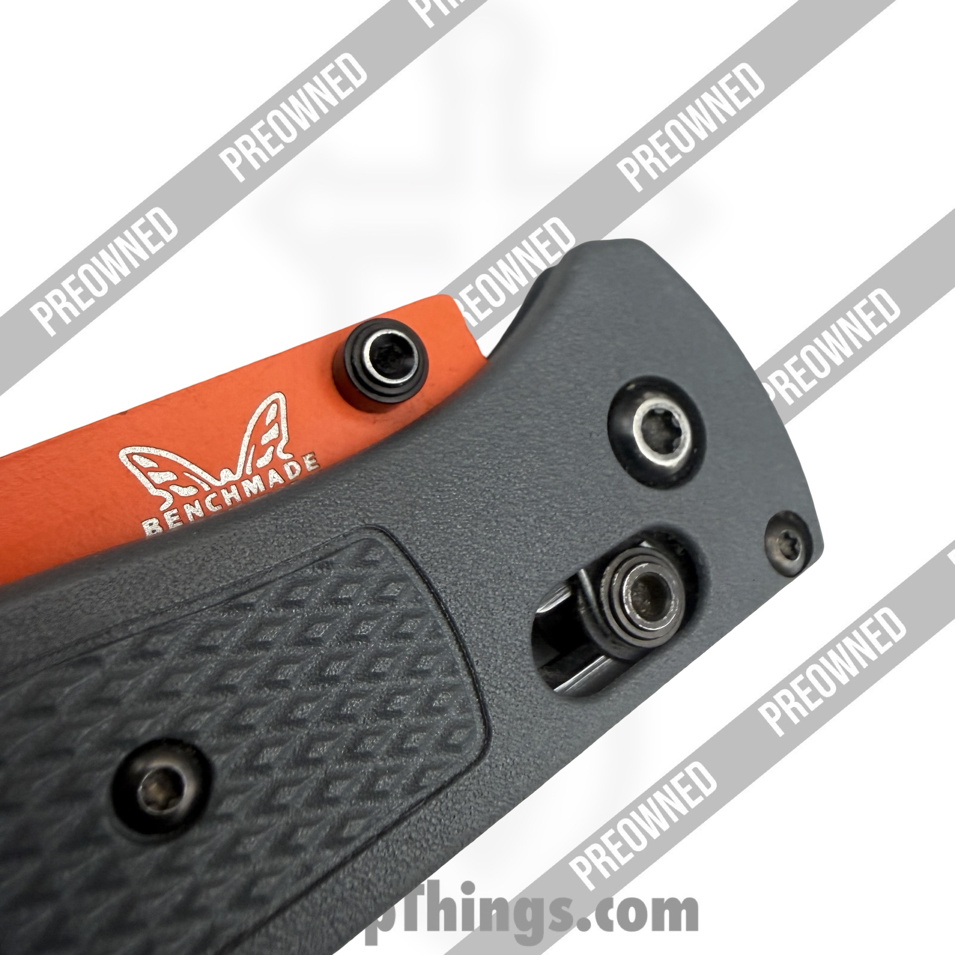 Benchmade - POBB-29 - Preowned Bugout BassPro/Cabelas Excl. 535OR-2103 - Folding Knife - S30V Orange Cerakote Drop Point - Polymer - Grey - Image 6