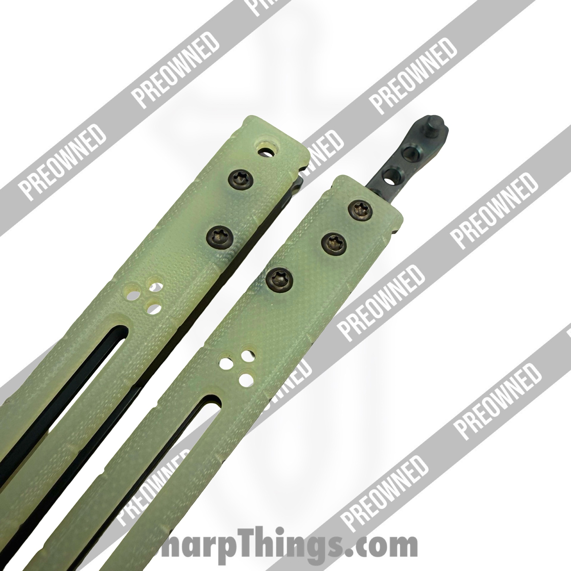 HOM Designs - POBB-32 - Preowned Basilisk-R - Balisong - 154CM Black Recurve - G-10 - Black - Image 6