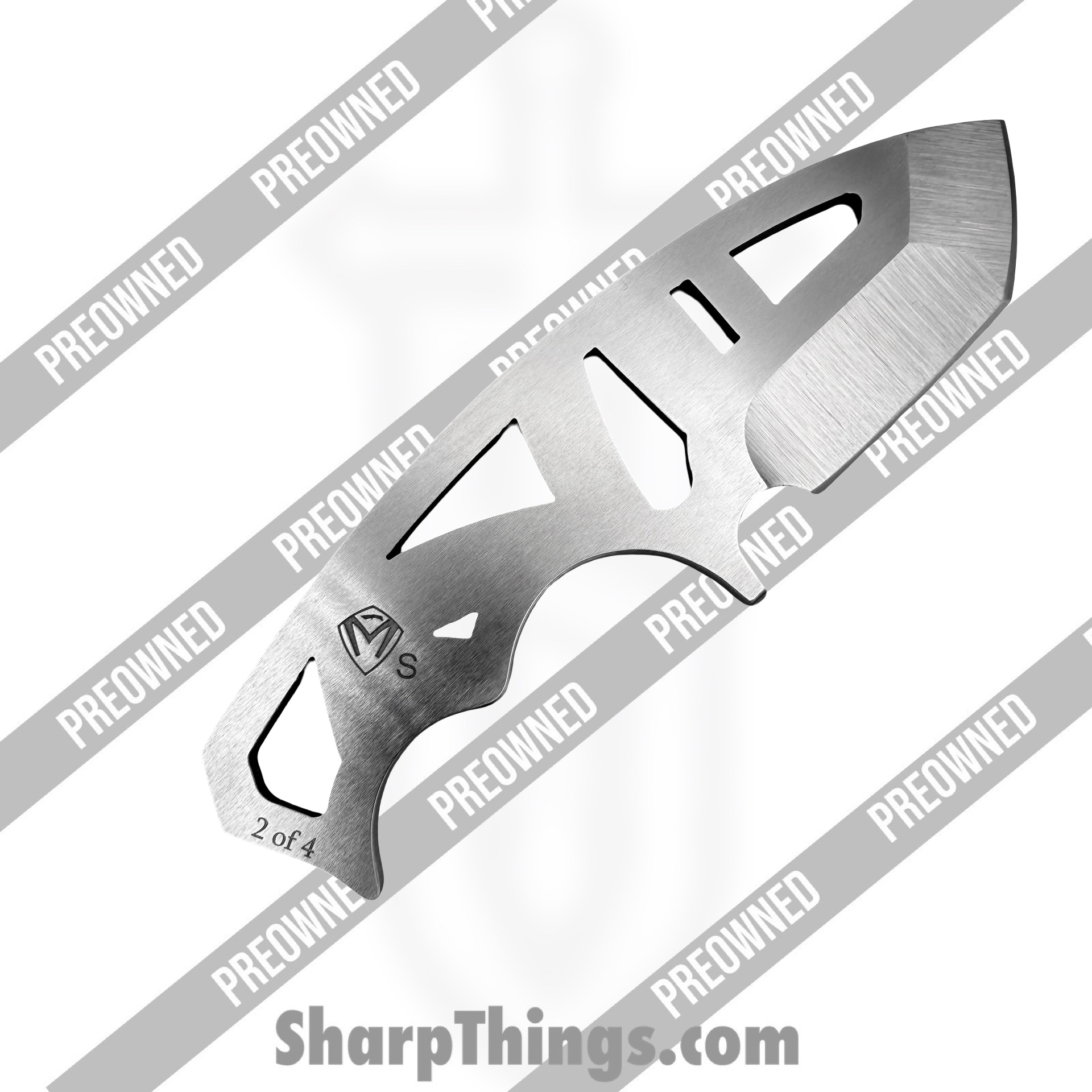 Medford Knife and Tool - POBB-34 - Preowned Praetorian Neck Knife - Fixed Blade Knife - S35VN Satin Tanto - Steel - Satin - Image 3