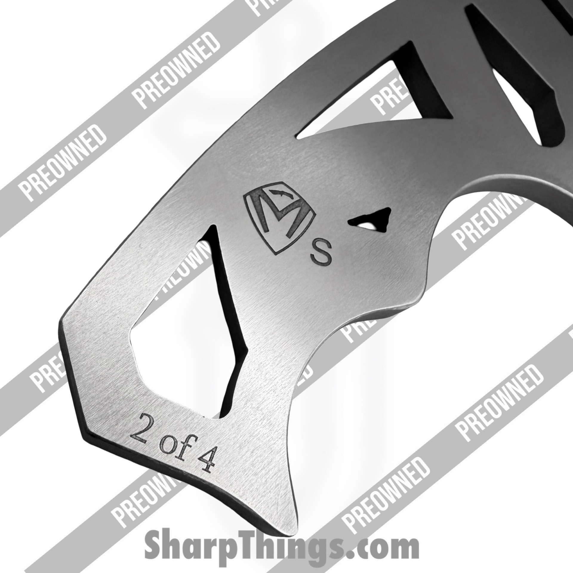 Medford Knife and Tool - POBB-34 - Preowned Praetorian Neck Knife - Fixed Blade Knife - S35VN Satin Tanto - Steel - Satin - Image 4