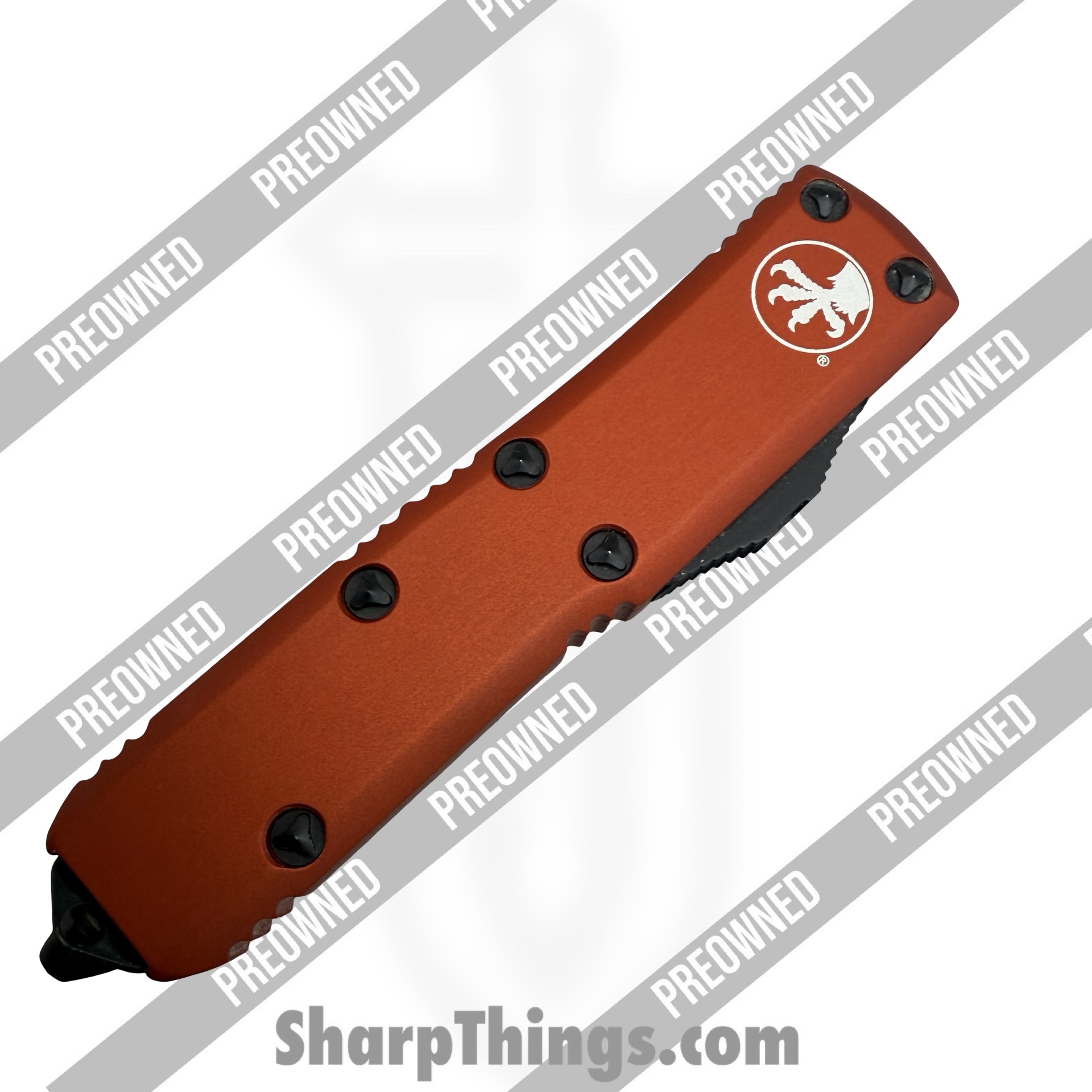 Microtech - POBB-35 - Preowned UTX-85 Gen II - OTF Auto - 204P Black PVD D/E - Aluminum - Orange - Image 3