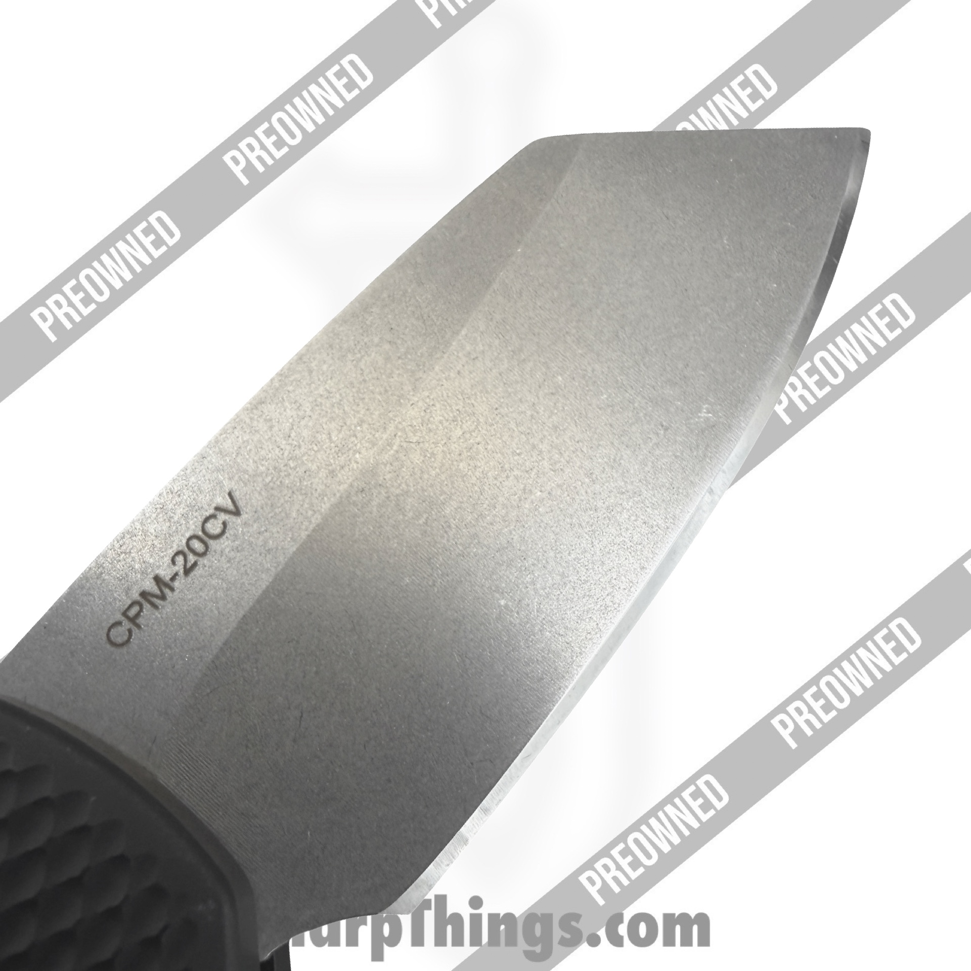 Protech - POBB-40 - Preowned Runt 5 RT R5205 - Automatic Knife - 20CV Stonewash Reverse Tanto - Aluminum - Black - Image 8