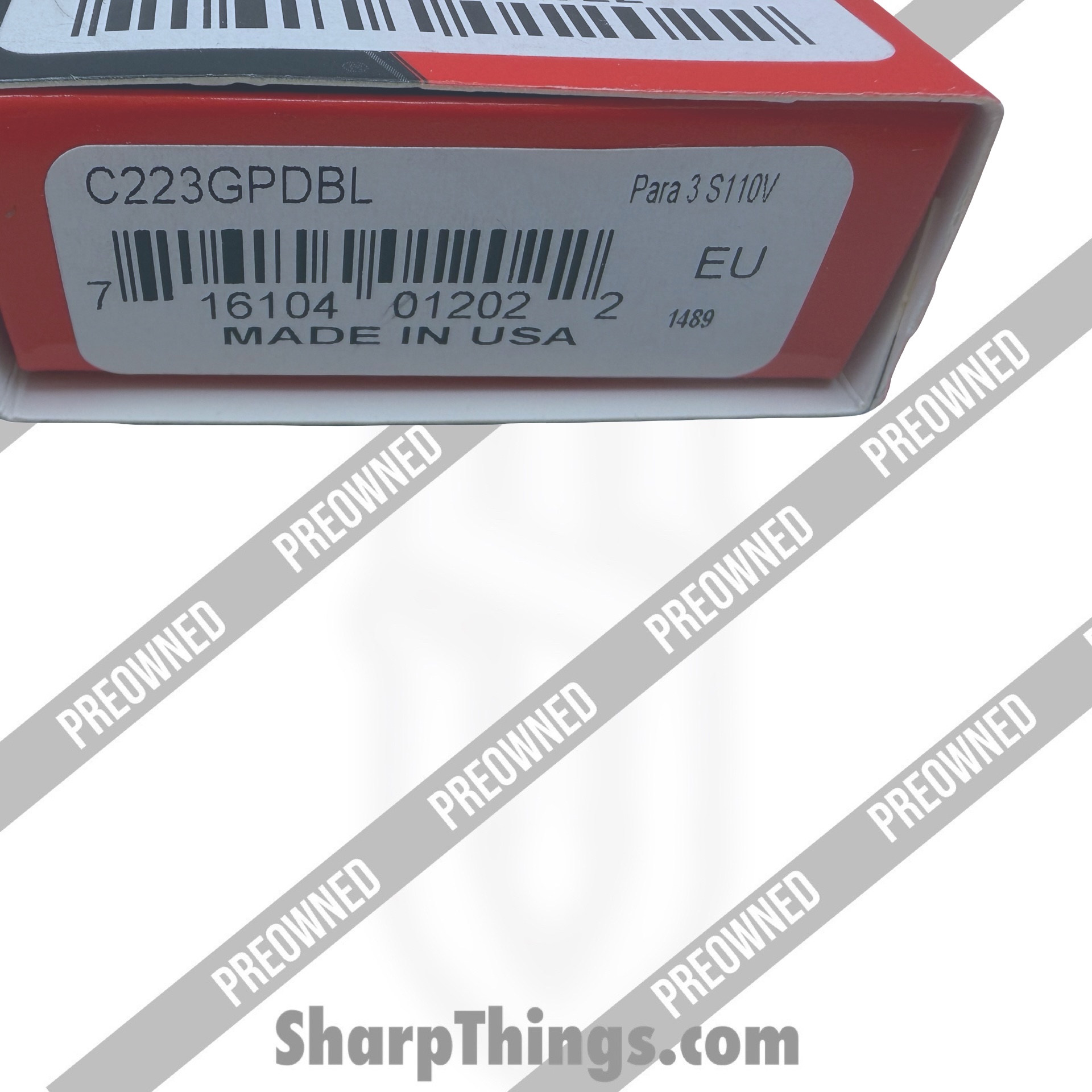 Spyderco - POBB-43 - Preowned Para 3 C223GPDBL - Folding Knife - CPM-S110V Belt Satin Clip Point - G10 - Blurple - Image 9