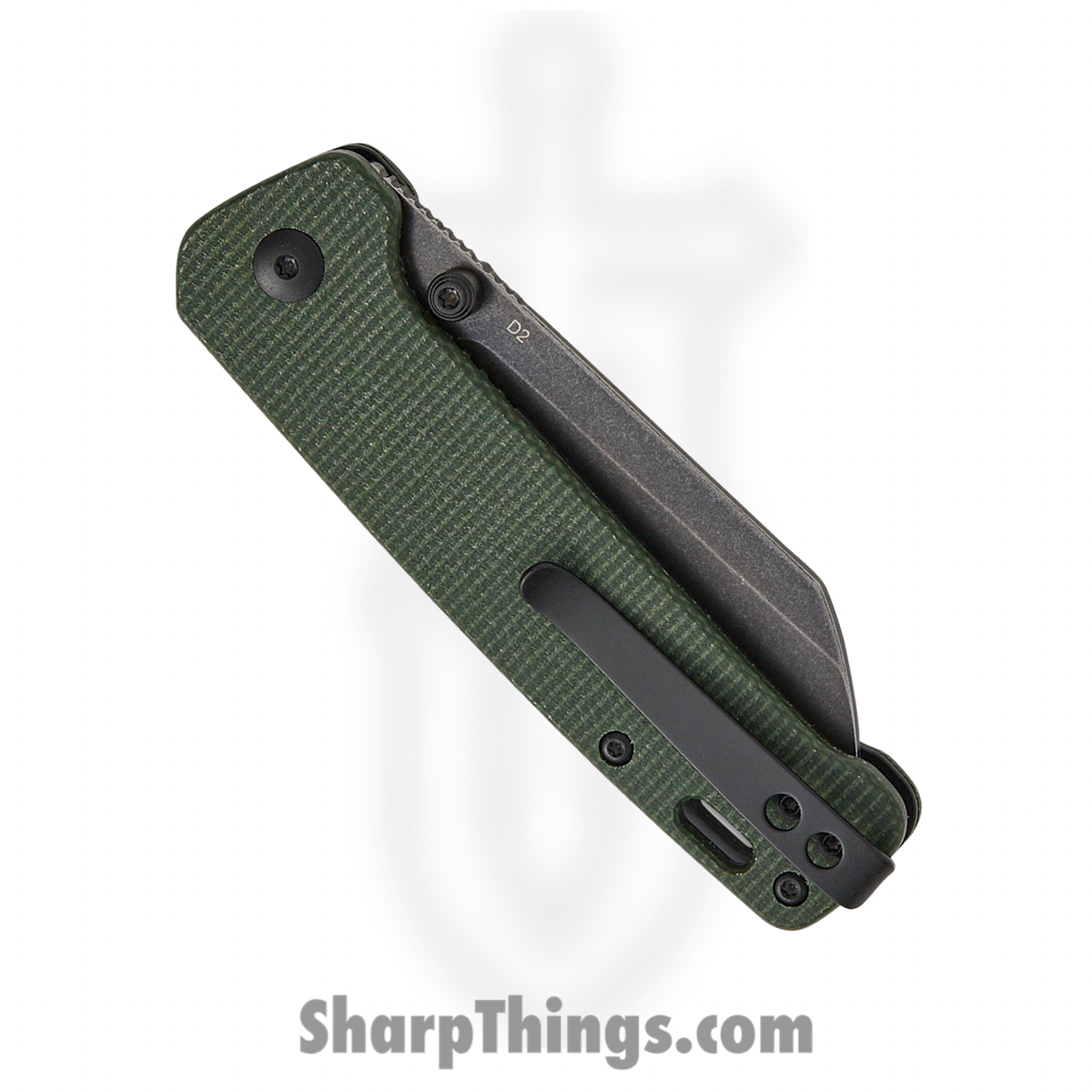 QSP - QS130V2C2 - Penguin V2 - Folding Knife - D2 Stonewash Sheepsfoot - Micarta - Green - Image 4