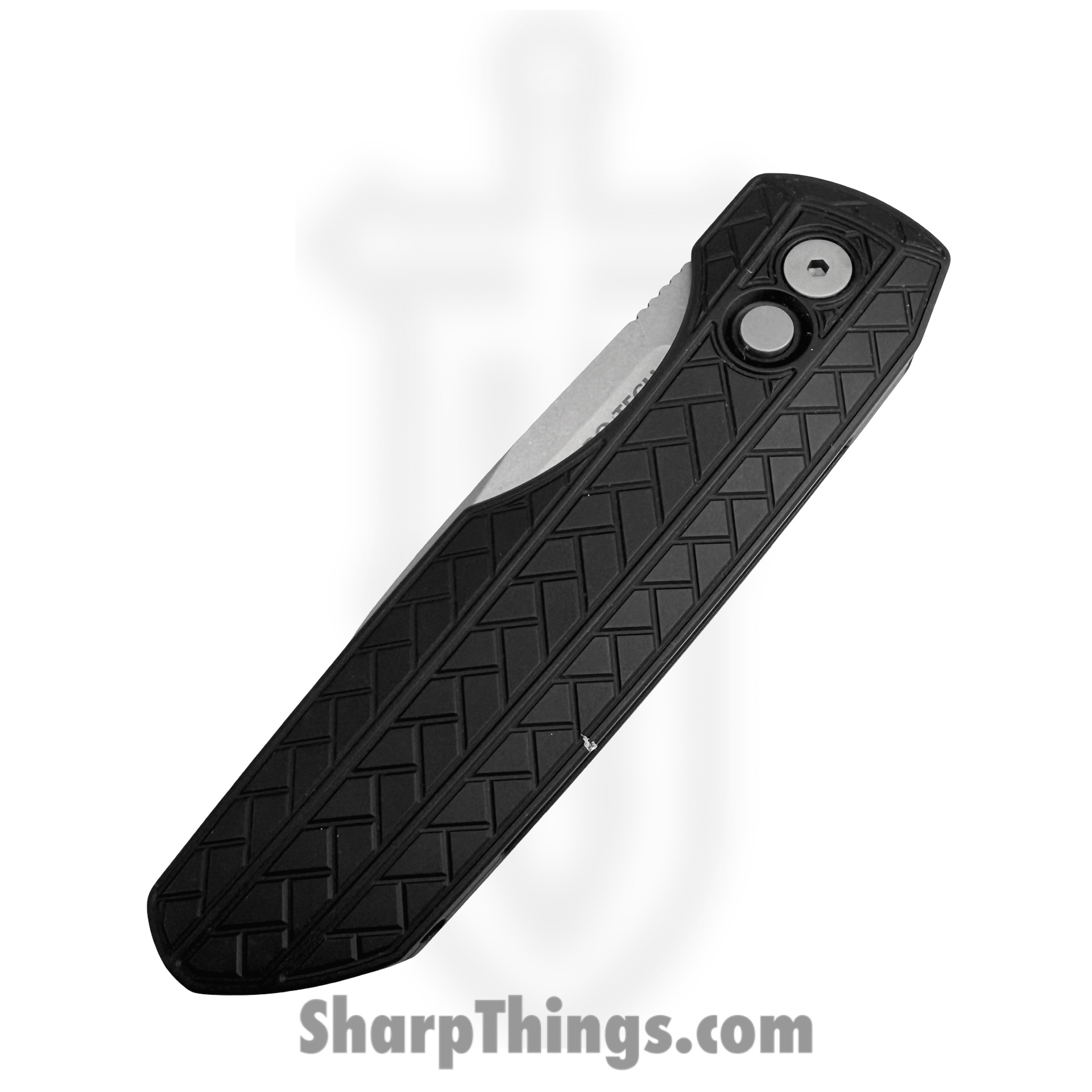 ProTech - VERO2105 MM - Vero Synapse 2 - Automatic Knife - MagnaMax Stonewash Spear Point - Herringbone Aluminum - Black - Image 7