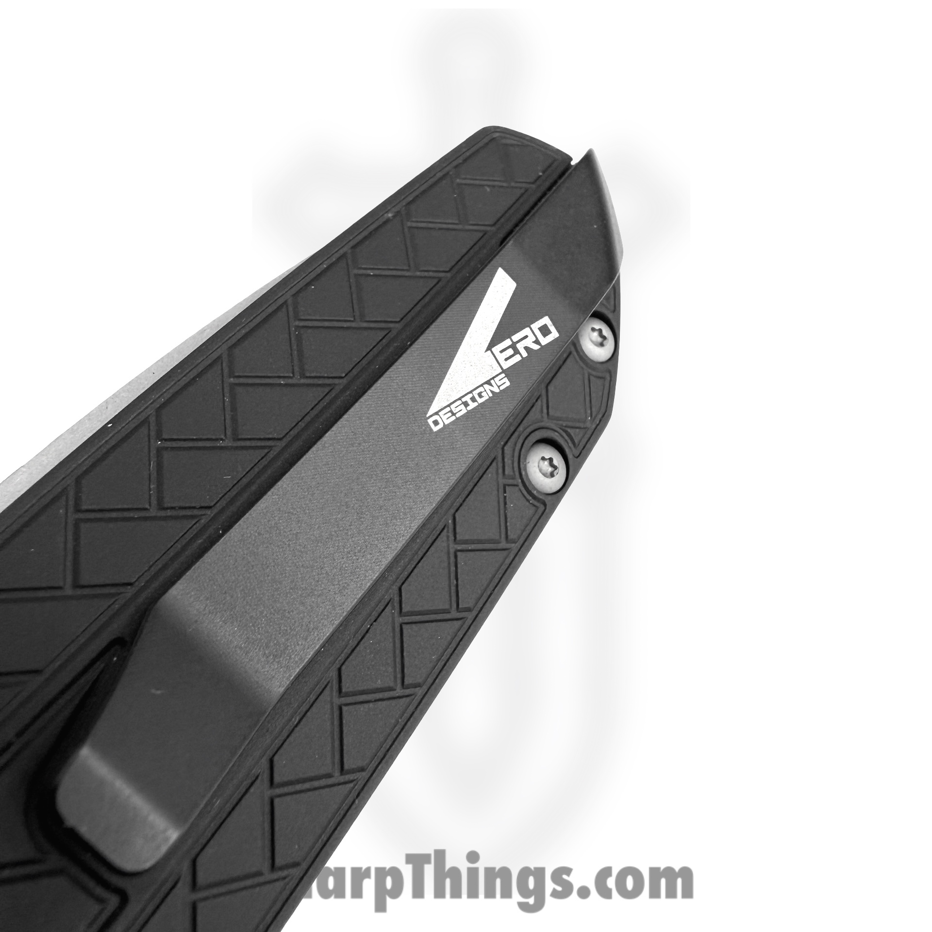 ProTech - VERO2105 MM - Vero Synapse 2 - Automatic Knife - MagnaMax Stonewash Spear Point - Herringbone Aluminum - Black - Image 6