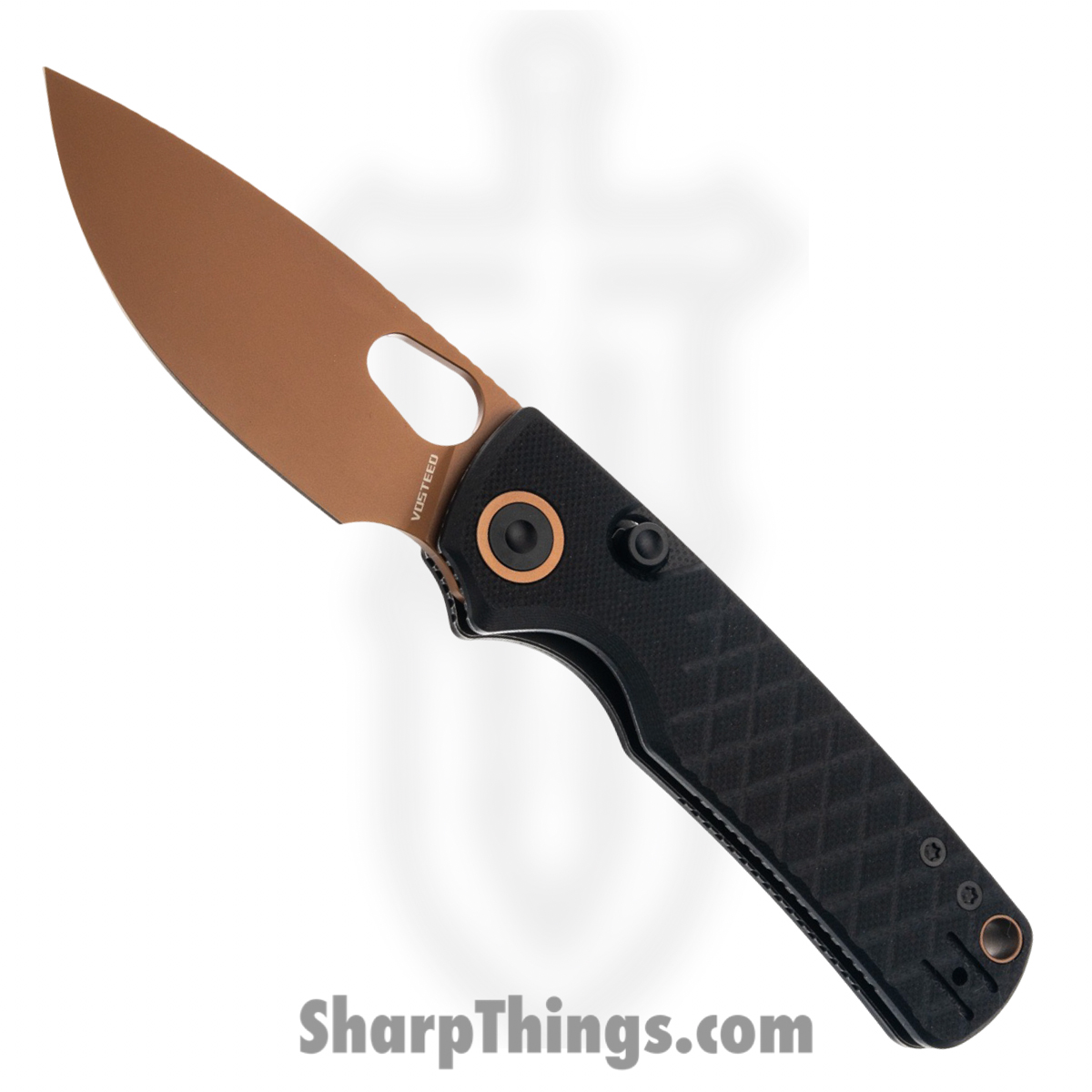 Vosteed - VOSA2622 - Porcupine - Folding Knife - 14C28N Coated Drop Point - G10 - Black