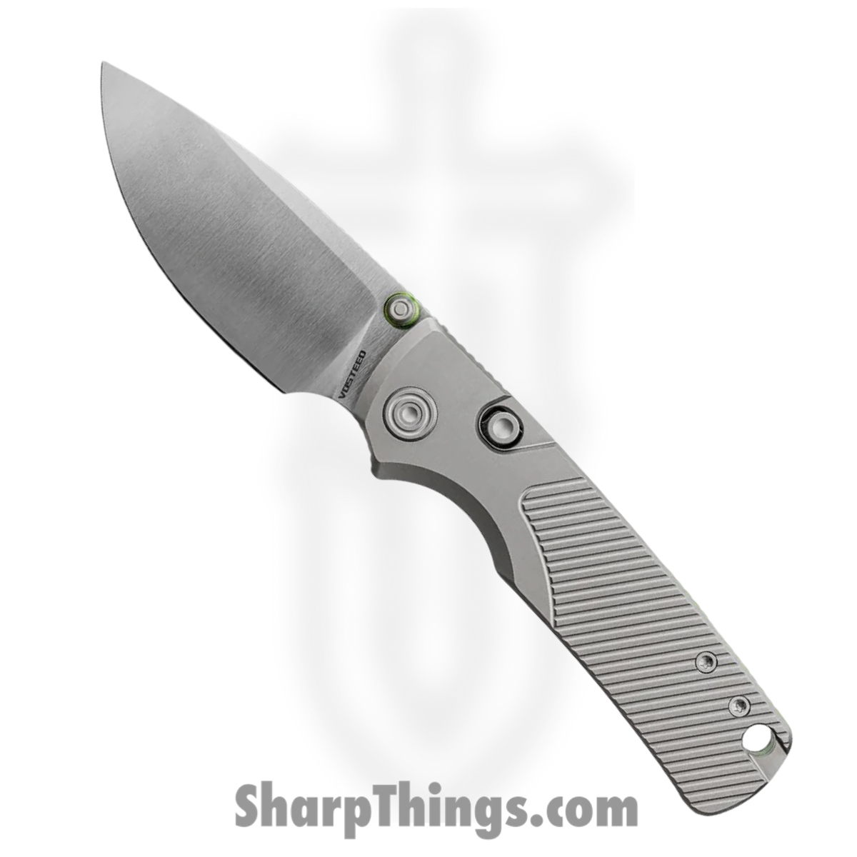 Vosteed - VOSA4801 - Porcupine Slim - Folding Knife - 154CM Satin Drop Point - Titanium - Gray