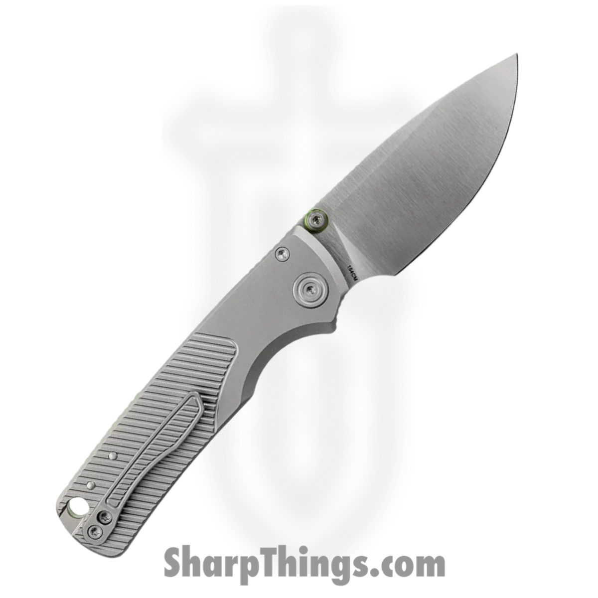 Vosteed - VOSA4801 - Porcupine Slim - Folding Knife - 154CM Satin Drop Point - Titanium - Gray - Image 2